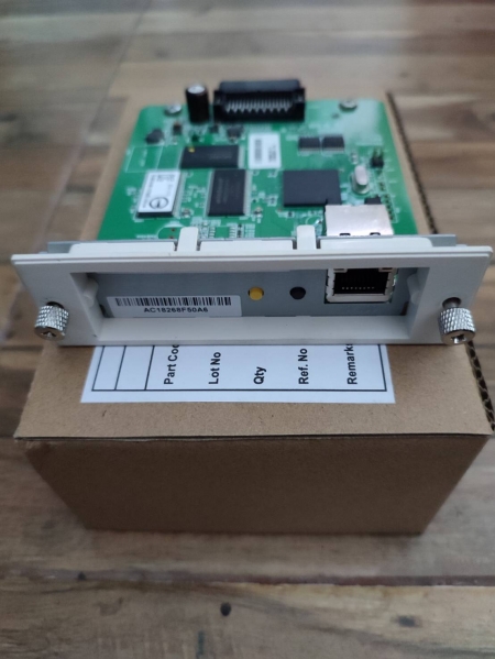 การ์ดแลนมือสองสำหรับ ทำเครื่องปริ้นเตอร์ ให้ต่อLAN ได้
รองรับ EPSON LQ-2190 LQ-2090 LQ-590 LQ2180 LQ-2080
DLQ-3000, DLQ-3500
Epson T60N862 EpsonNet Ethernet Card
ประกัน30 วัน
Epsonnet 10/100 Base TX Int. Print Server
Epson T60N862 EpsonNet Ethernet Card
การ์ดLAN รับประกัน 30 วัน